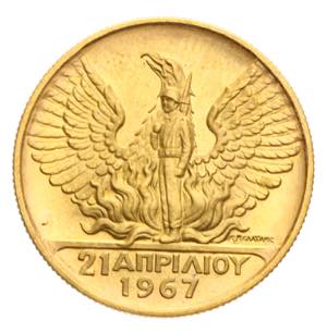 Grecia - Costantino II 20 dracme 1967 Av. 20 ... 