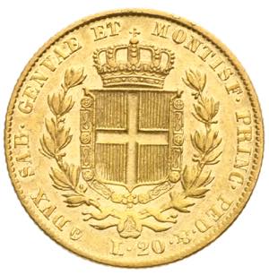 Carlo Alberto - 20 lire 1847 Av. 20 lire oro ... 
