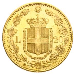 Umberto I - 20 lire 1890 Av. 20 lire oro ... 
