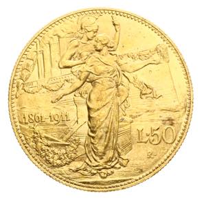 Vittorio Emanuele III - 50 lire 1911 Roma ... 