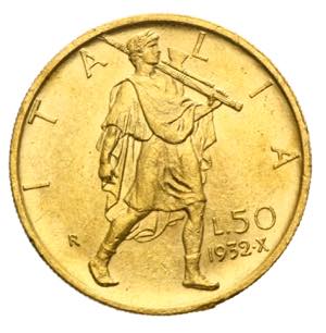Vittorio Emanule III - 50 lire 1932 A. X ... 