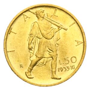 Vittorio Emanuele III - 50 lire 1933 A. XI ... 