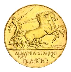 Albania - Amet Zogu - 100 franga 1927 Av. ... 