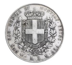 Vittorio Emanuele II - 5 lire 1859 Torino ... 