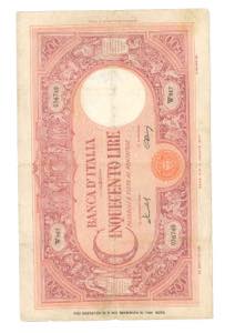 Banca dItalia- cinquecento lire 1950. 500 ... 