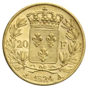 Francia - Luigi XVIII - 20 franchi 1824 av. ... 