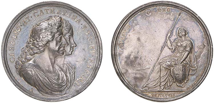 Medalhas - Prata - 1667 - Roettier ... 