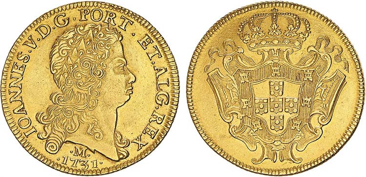D. João V - Ouro - Dobra 1731 M, ... 