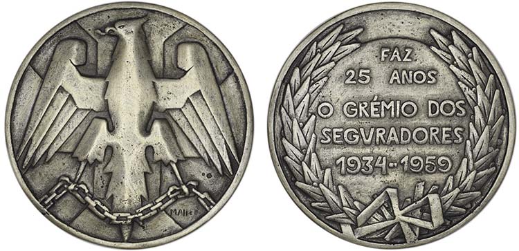 Medalhas - Prata - 1959 - MAIIC - ... 