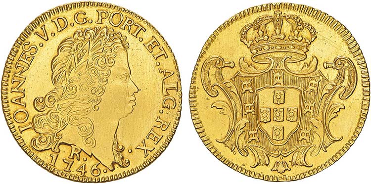 D. João V - Ouro - Peça 1746 R, ... 