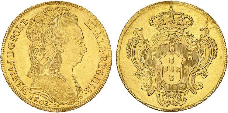 D. Maria I - Ouro - Peça 1803 R, ... 