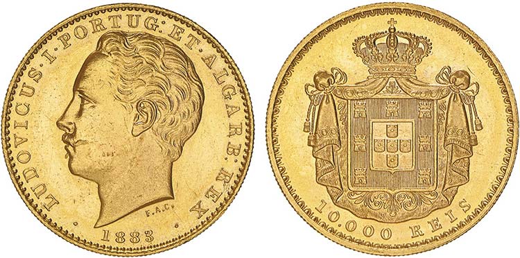 D. Luís I - Ouro - 10.000 Réis ... 