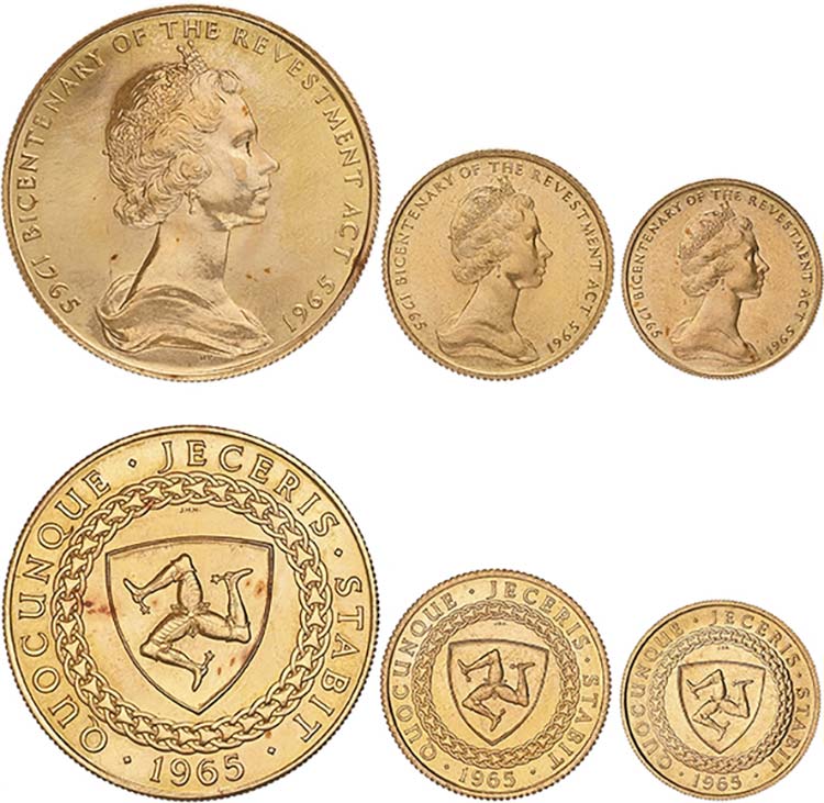 Isle of Man - Lot (3 Coins) - Gold ... 