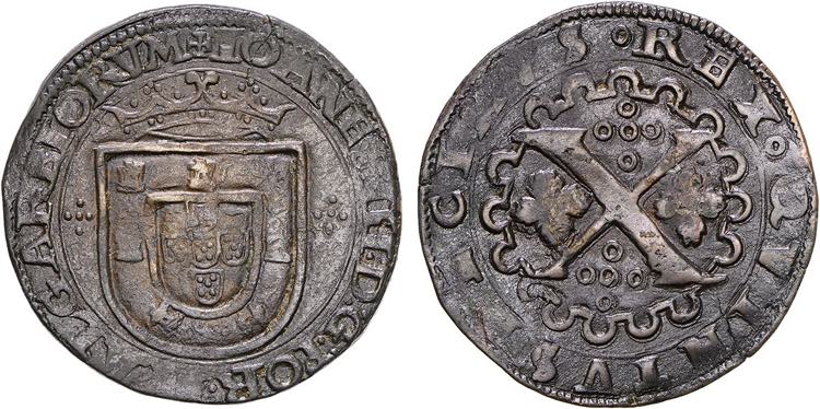 D. João III - X Reais; escudo ... 