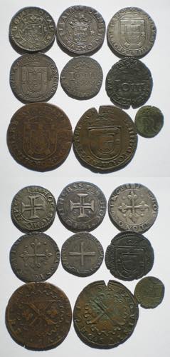 D. João III - Lote (9 moedas) - ... 