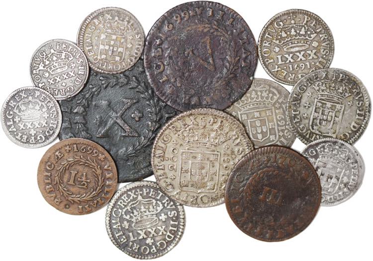 D. Pedro II - Lote (13 moedas) - ... 