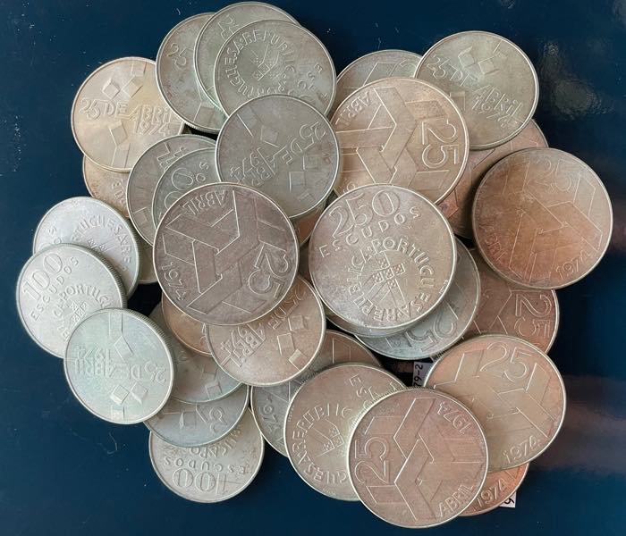 República - Prata - 78 moedas - ... 