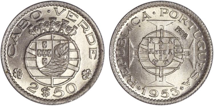 Cabo Verde - Republic - 2$50 1953; ... 