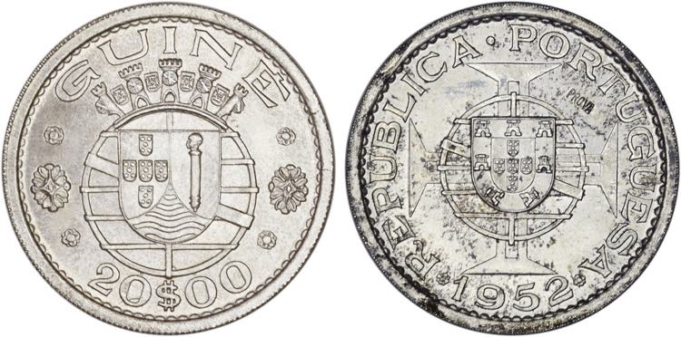 Guiné - República - 20$00 1952; ... 