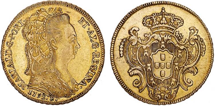 D. Maria I - Ouro - Peça 1792 R; ... 