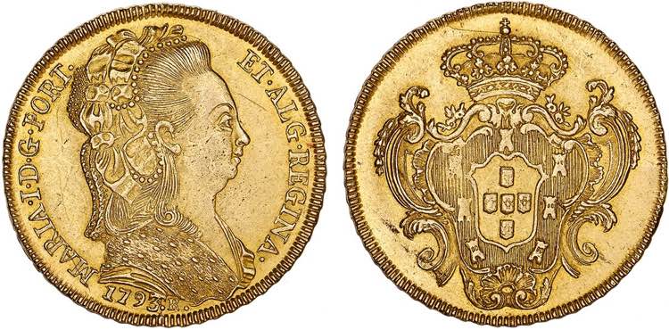 D. Maria I - Ouro - Peça 1793 R; ... 