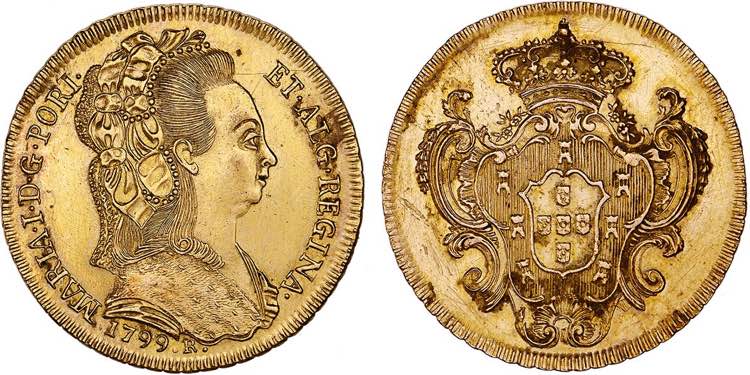 D. Maria I - Ouro - Peça 1799 R; ... 