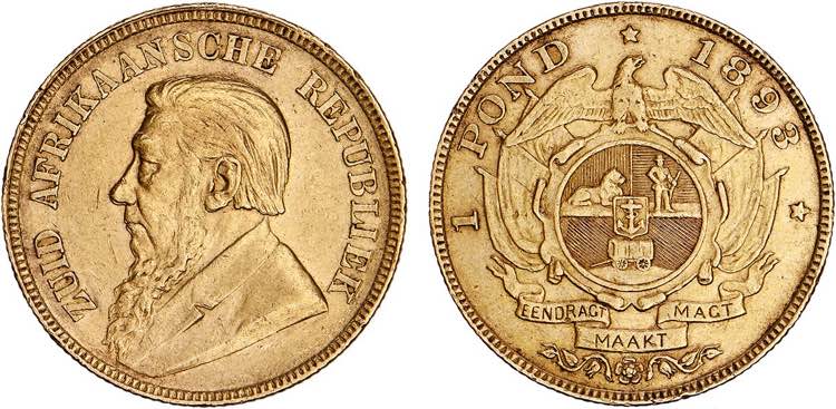 South Africa - Gold - 1 Pond 1893; ... 