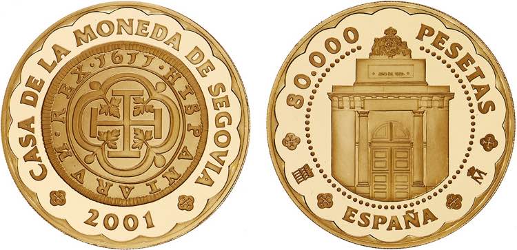 Spain - Gold - 80 000 Pesetas ... 