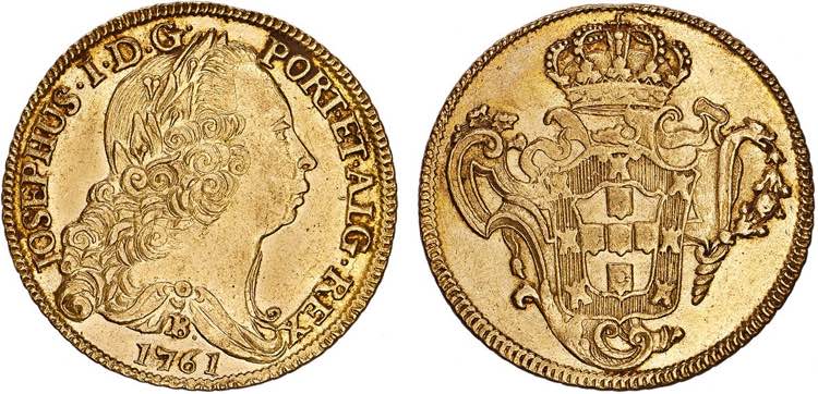 D. José I - Ouro - Peça 1761 B; ... 
