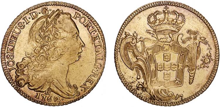 D. José I - Ouro - Peça 1762 R; ... 