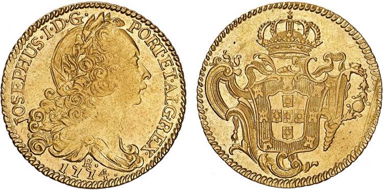 D. José I - Ouro - Peça 1774 R; ... 