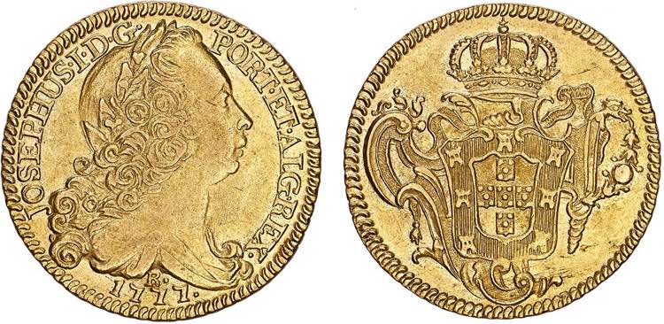 D. José I - Ouro - Peça 1777 R; ... 