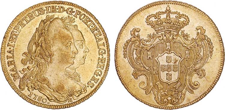 D. Maria I e D. Pedro III - Ouro - ... 