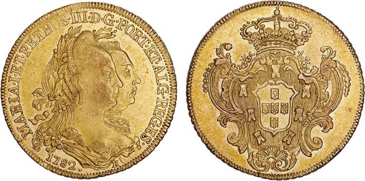 D. Maria I e D. Pedro III - Ouro - ... 