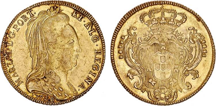 D. Maria I - Ouro - Peça 1788 B; ... 