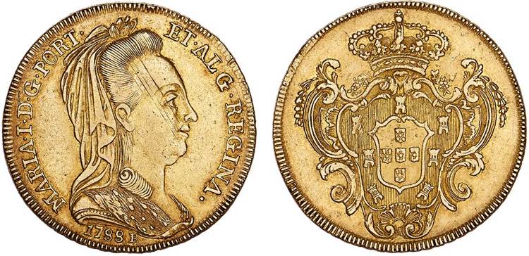 D. Maria I - Ouro - Peça 1788 R; ... 