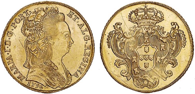 D. Maria I - Ouro - Peça 1796; ... 