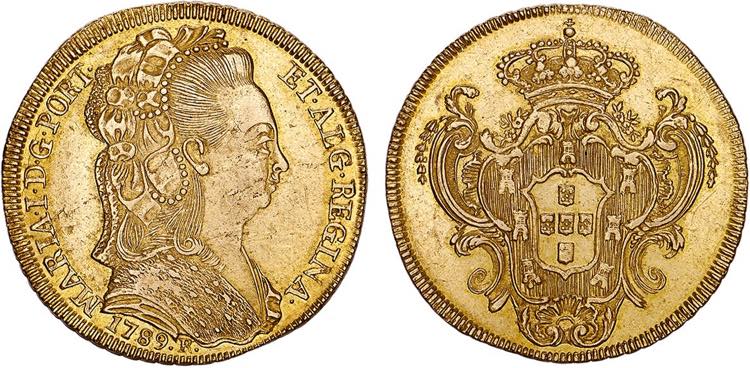 D. Maria I - Ouro - Peça 1789 R; ... 