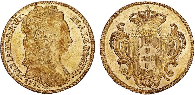 D. Maria I - Ouro - Peça 1790 R; ... 