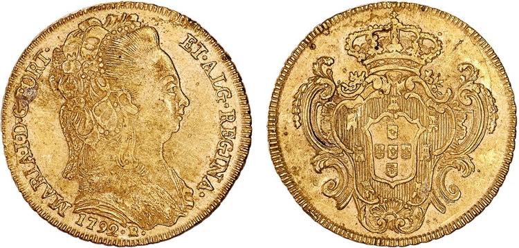 D. Maria I - Ouro - Peça 1792 R; ... 