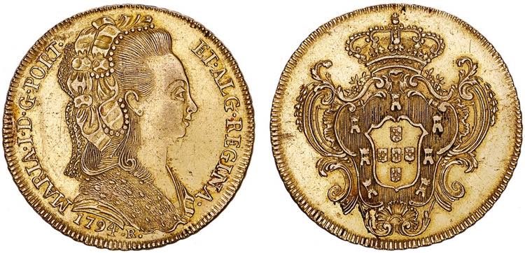 D. Maria I - Ouro - Peça 1794 R; ... 