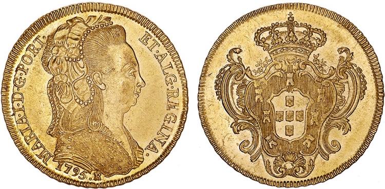D. Maria I - Ouro - Peça 1795 R; ... 