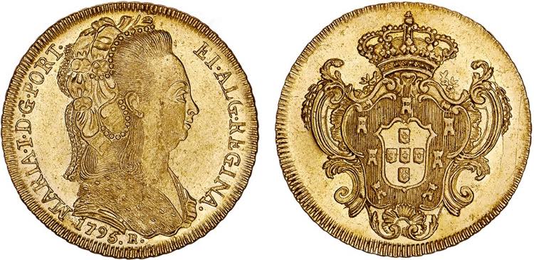 D. Maria I - Ouro - Peça 1795 R; ... 
