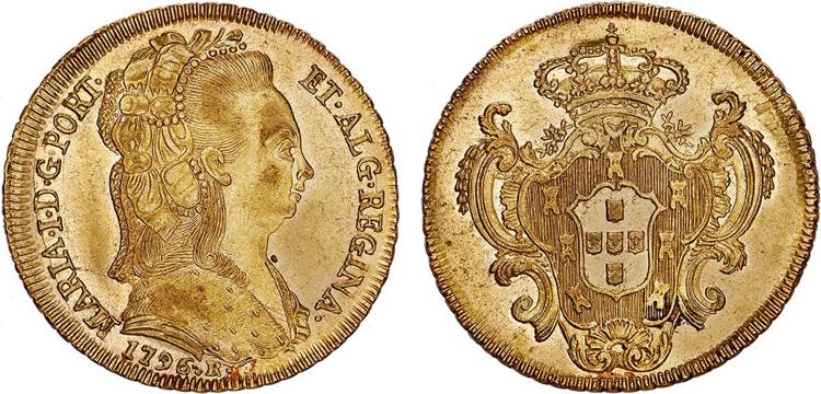 D. Maria I - Ouro - Peça 1796 R; ... 