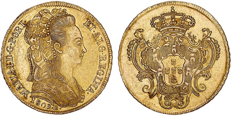 D. Maria I - Ouro - Peça 1803 R; ... 