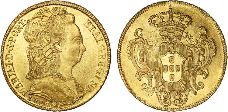 D. Maria I - Ouro - Peça 1804 R; ... 