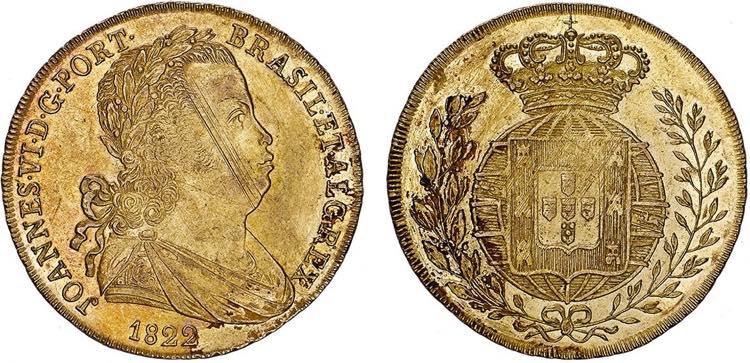D. João VI - Ouro - Peça 1822; ... 