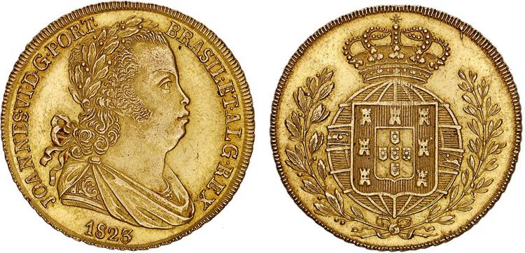 D. João VI - Ouro - Peça 1823; ... 