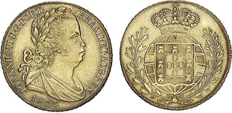 D. João VI - Ouro - Peça 1823; ... 