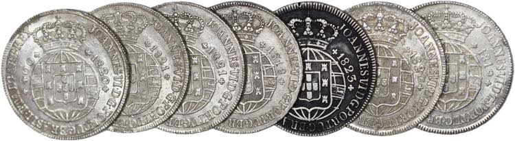 D. João VI - Lote (7 moedas) - ... 